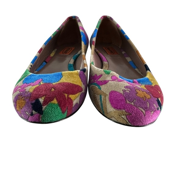 MISSONI Multicolor Velvet Multi Color Ballet Flats Floral Pattern Size 39 9 - Picture 8 of 12